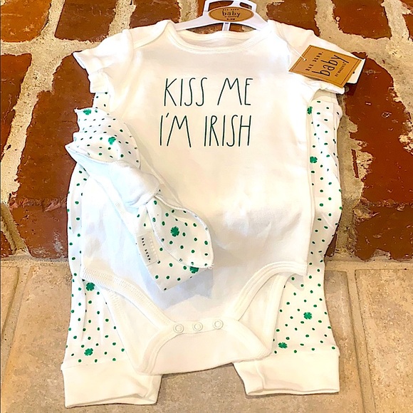Rae Dunn Baby St. Patty’s Day Outfit w/ Headband